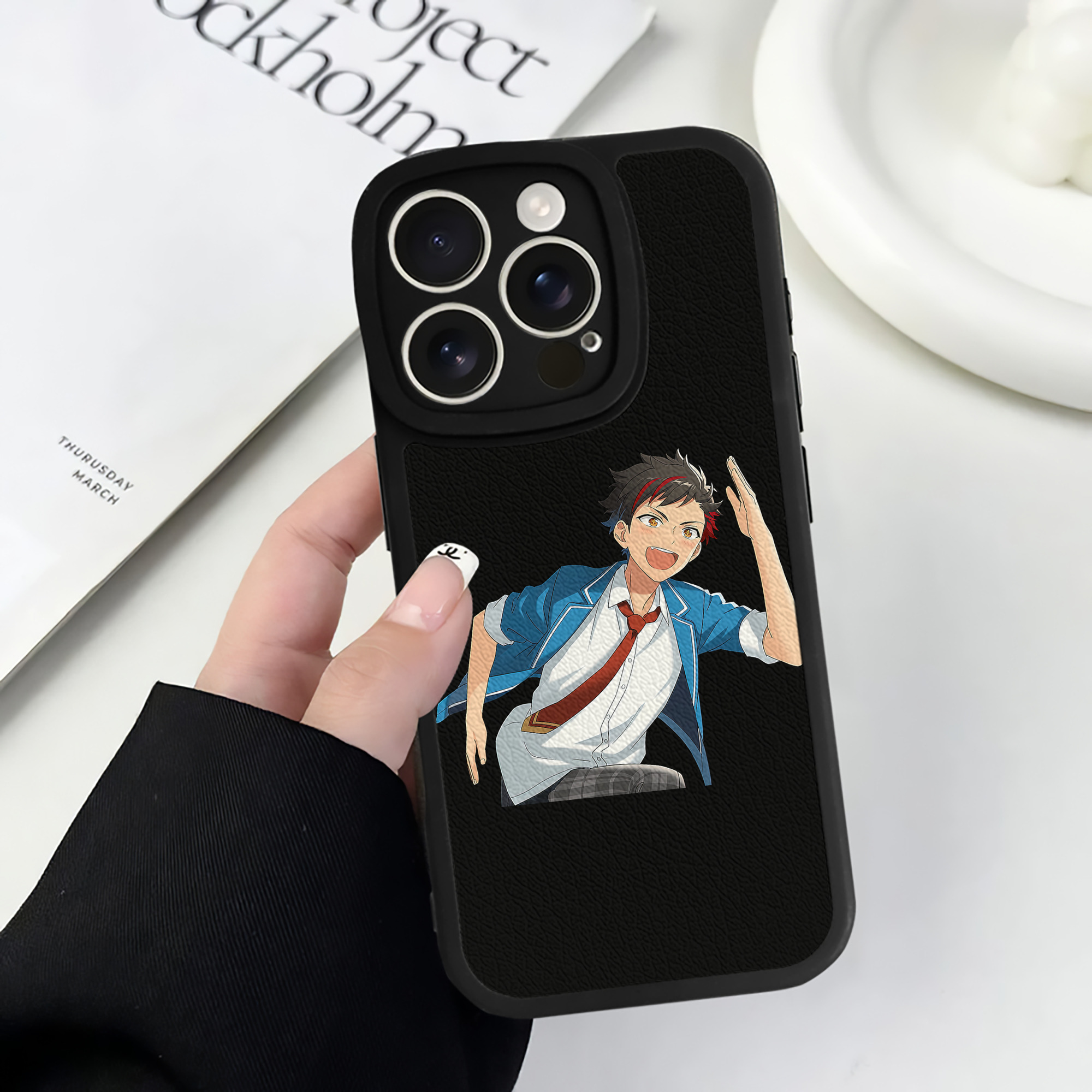 （画像用） あんさんぶるスターズ! Ensemble Stars 【iPhone 16シリーズ対応】シリコンスマホケース（レザー調） 材質：シリコン